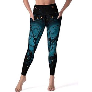 Hearts - Feel The Darkness yogabroek voor dames, legging met hoge taille, buikcontrole, workout, hardlopen, leggings, M