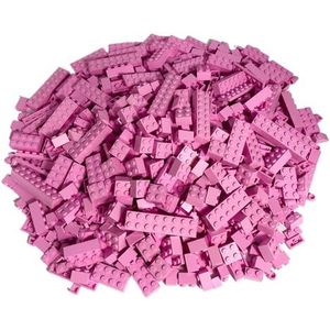 LEGO® - 100 Lego stenen in verschillende maten - zeldzame stenen inbegrepen! - Nieuw (roze)