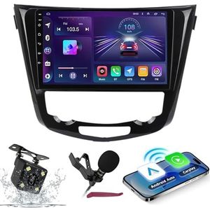 Android 14 Autoradio Navi voor N-issan X-Trail 2013-2017 9 ""Screenradio met draadloze carplay Android Auto GPS Navigatieondersteuning Bluetooth 5.0 HIFI FM 5G-WiFi SWC MIC-camera,M400s