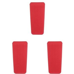 3 Set van Krultang Siliconen Mat Hittebestendige Krultang Pouch Hair Straightener Pad Hot Hair Tool, Rood