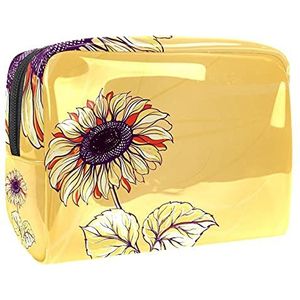 Waterdichte cosmetische tassen, bloem en verlof reizen cosmetische tassen, multifunctionele draagbare make-up tassen, reizen cosmetische tas organizer voor vrouwen