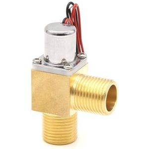 Flow Meter Elektronische Digitale Debietmeter, 1/2'' Messing Solenoïde for Klep Waterstroom Puls for Elektromagnetisch Klep Positieve Open Negatieve Puls Uit voor(D)