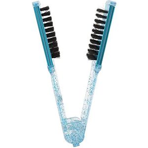 Dubbelzijdige Haarborstel, voor Thuis Aluminium ABS Blauwe Styling Clipborstel voor Rechttrekken