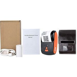 printer, Draadloze miniprinter Draagbare bonprinter Bluetooth 58mm(Orange Printer)