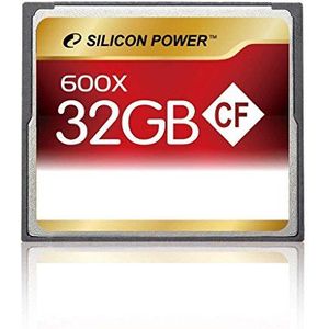 Silicon Power - CF 600X - Geheugenkaart - Rood - 32GB - Leessnelheid tot 90MB/s