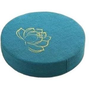 Meditatie Yoga Kussen Getextureerd Rugleuningkussen Hard Tatami Kussen Afneembaar Wasbaar (Color : B BLUE, Size : 40X6CM)