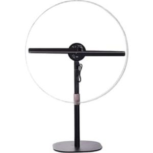 3D-hologramventilator, 3D Desktop Hologram Projector Fan Light logo projector Commerciële reclamedisplay met afdekking LED 3D Hologram-speler Helderheidseffect