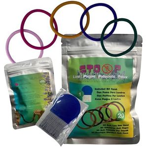 Haarelastiekjes tegen luis, 20 stukken, natuurlijk, met etherische oliën, effectieve luizenpreventie in zak met ritssluiting