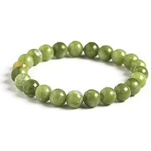 Armband voor vrouwen natuursteen armband groene jade ronde losse kralen sieraden dames edelsteen cadeau handgemaakte strandarmband sieraden (maat: 6 mm, kleur: grijs)