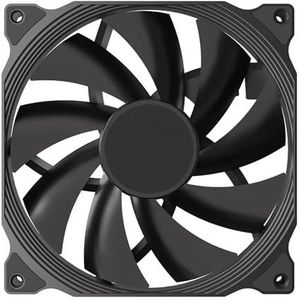 Behuizingsventilator, 140 mm, 600-1500 tpm, 4-polig, PWM, intelligente temperatuur- en snelheidsregeling, chassisventilator voor pc (2 stuks AF14025 BK)