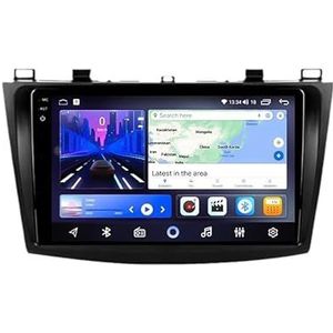Android 14 Autoradio Navi voor M-azda 3(2010-2013) 9""QLED Scherm Autoradio met Draadloze Carplay Android Auto GPS Navigatie met BT5.0 HIFI FM 5G-WiFi SWC RDS MIC,M200s