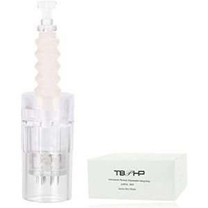 TBPHP 12 naaldcartridge voor auto elektrische Microneedling Rood Blue Geel Derma pen (10 delige bajonet naaldcartridge)