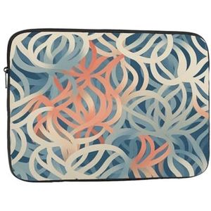 Laptophoes 10-17 inch laptophoes koraal gekleurde patronen laptophoezen voor dames en heren, schokbestendige laptophoes