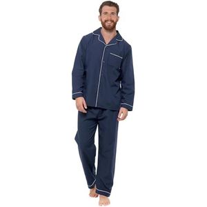 Strong Souls Herenpyjama, traditionele 2-delige pyjama, Donkere marine, L