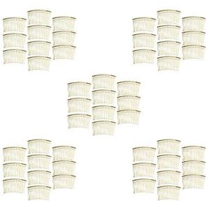 5 set 10 Stks Legering Haar Kam Vrouwen Haar Kam Bruiloft Voor Sieraden Maken goud