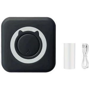 Miniprinter, draadloze minifotoprinter, etikettenprinter, draagbare BT minithermische printer(Nero)