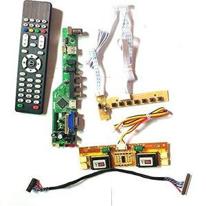 Voor LM201WE3-TLH2/TLH3 lcd scherm panel T.V53 controller board Remote+Inverter+toetsenbord 4CCFL 30Pin LVDS VGA HDMI AV USB RF Kit (LM201WE3-TLH2)