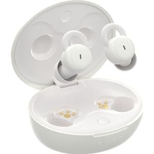 wedoking Mini-slaapoortjes, draadloos, bluetooth, onzichtbare in-ear hoofdtelefoon voor zijslapers, geluidsblokkering, comfortabele oordopjes voor slapen, werken en reizen (wit)