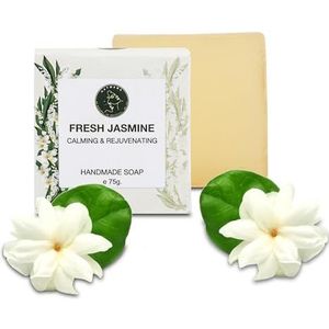 AATMANA Fresh Jasmine Handmade Natural Bar Soap for Men & Women, Moisturizing Body & Face Soap, 7.9 Oz Soap Bars (3 Soap Set)