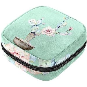 Maandverband Opbergtas, Vrouwelijke Product Pouches Draagbare Periode Kit Tas voor Meisjes Vrouwen Dames Dames, Meerkleurig, 4.7x6.6x6.6 in/12x17x17 cm