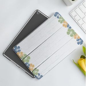 CONERY Hoesje compatibel iPad 10,2 inch (9e/8e/7e generatie) bloemen, exotische hibiscus bloemen frame bloeiende bloemen sier bloemen geïnspireerd ontwerp, multic, slanke slimme magnetische hoes met
