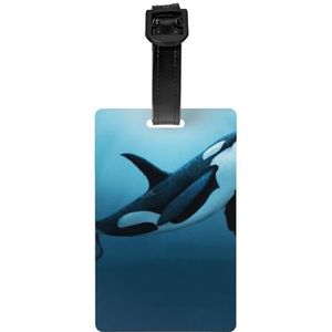 The Dreamer Orca, bagagelabels PVC naamplaatje reiskoffer Identifier ID-tags Duurzaam bagagelabel