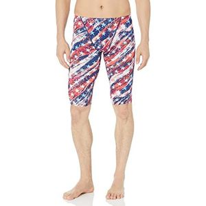 TYR Durafast Jammer Badpak voor heren, rood/wit/blauw, 30