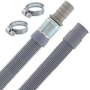 DL-pro Afvoerslangverlenging, 1 m, Ø 19/19-22 mm, met slangklem, universele afvoerslang, -20 °C tot +90 °C, voor vaatwasser en wasmachine