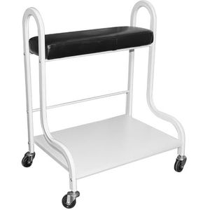 PP-Vic Draagbare Voetenbad-Spa-Trolley Met Wielen, Staand Dubbellaags Schoonheidssalon Nagelkunstrek, Voetenbankstandaard - Schoonheidssalon Pedicure Voetmassagestation,zwart