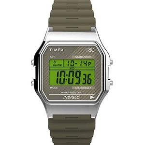 Timex Digitaal herenhorloge met kunststof band T80, Groen, Modern