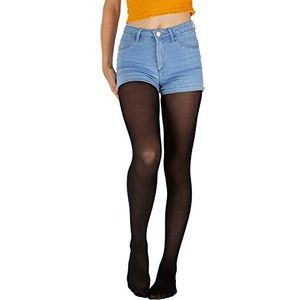 Giulia Kinderen meisjes panty microvezel 40 Den Gr. 104-158 semitransparent gekleurd, zwart, 128-134