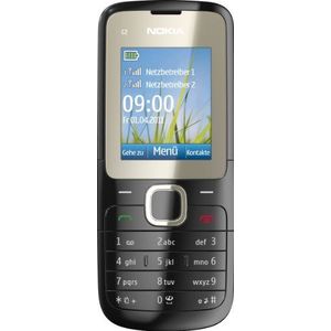 Nokia C2-00 mobiele telefoon (dual-sim mobiele telefoon, 4,6 cm (1,8 inch) display, Bluetooth, MP3, e-mail, VGA camera) zwart