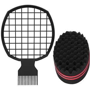 Hair Twist Comb Sponge Set, Afro Twist Hair Comb Set, Hair Twist Comb Sponge Set, Thuis Salon Professionele Draagbare Afro Hair Sponge Curl Comb Styling Tool