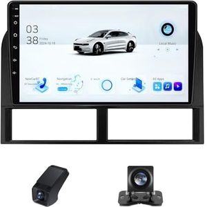 Android autoradio 2 Din geldt voor Jeep Grand Cherokee II WJ 1998-2004 met Draadloze Carplay Android Auto GPS Navi WiFi 9 inch met Bluetooth+ Achteruitrijcamera/Stuurwielbediening(X2)