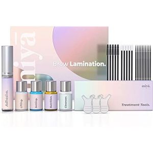 MIYA LASH Professionele wenkbrauwlamineerset voor de thuissalon, doe-het-zelf keratine brow lifting kit, wenkbrauwset, volle, dikke wenkbrauwen voor 6
