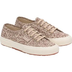 Superga Dames/Dames 2750 Jaguar Print Trainers, Bruin Licht Beige, 40 EU