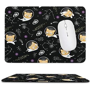 Kawaii schattige kat astronaut in de ruimte muismat antislip muismat rubberen basis muismat voor kantoor laptop thuis 20 cm x 23,9 cm