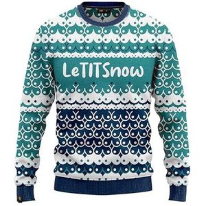 JAP Christmas- Kersttrui - Grappige Lelijke Kersttrui voor Mannen en Vrouwen - LeTITSnow - Groen - XL