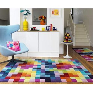 floor factory Modern Design Wollen Tapijt Festival multicolor 170x240cm zuiver wollen vloerkleed in heldere kleuren