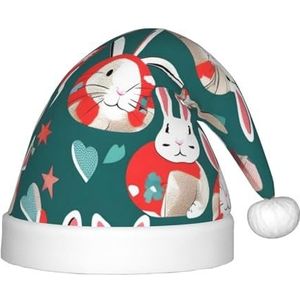 SSIMOO Konijntjes Heerlijke Kinderen Pluche Kerstmuts - Vakantie Decoratieve Hoed Voor Feesten, Feestelijk Plezier En Meer