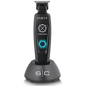 Stylecraft Saber Professionele Full Metal Body Digitale Borstelloze Motor Draadloze Tondeuse (Precisie Zwart)