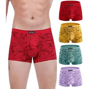 wirarpa Herenboxers, microvezel, onderbroeken, slips, MicroModal, multipack, meerkleurig, 4 stuks, M