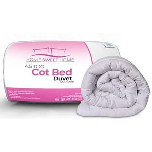 Home Sweet Home UK Peuter Cot Bed Dekbed - 100% Microfiber Anti Allergie 4,5 Tog Junior Baby Peuter Dekbed (120x150cm) - Machine Wasbaar Soft Touch Beddengoed