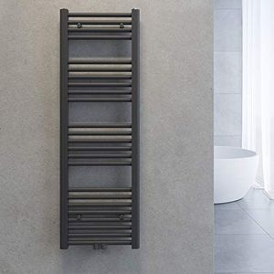 SONNI radiator handdoekdroger badkamer middenaansluiting handdoekverwarmer badkamerradiator recht antraciet/wit