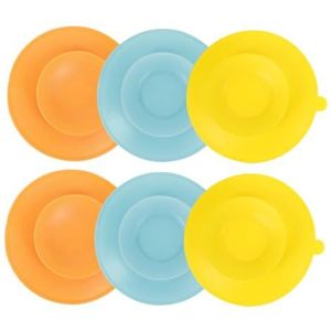 6 Stuks Dubbelzijdig Zuignap Servies, Siliconen Anti-kantel Servies For Mobiliteitsondersteuning En Eten Met Één Hand, Lichtgewicht Voedsel For Zelfstandig Eten Thuis In Verpleeghuizen