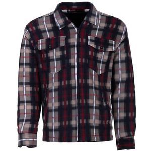 Henry Terre Houthakkersjas voor heren, overhemd, werkjas, flanellen jas, thermojas, geruit gevoerd, beige, M