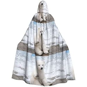 AvImYa Mannen Vrouwen Hooded Halloween Kerstfeest Cosplay Kostuums Gewaad Mantel Cape Unisex Ijsbeer Prints