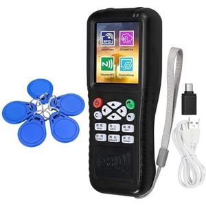 Pesfehhy X100 RFID NFC Slimme Kaartlezer-Schrijver + 5XCUID Keychain RFID-Duplicator ID IC-Kaartprogrammeur Gecodeerde Sleutelkopieerder