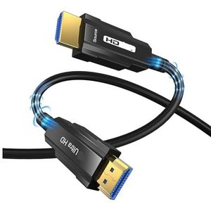 ALcorY Glasvezelkabel HD 8K MI versie 2.1 HD Glasvezel kabel I8K60Hz4K120Hz Engineering Tuojun Glasvezel kabel (Kleur: Zwart-4K, Maat: 3 m)