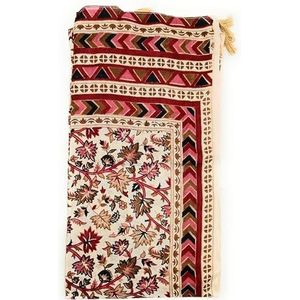 KGM Accessories Mughal Bloemenprint Sarong Sjaal wrap muur strand zwemmen vakantie kleding XL (Rayon, Bourgondië), Bordeaux, XL